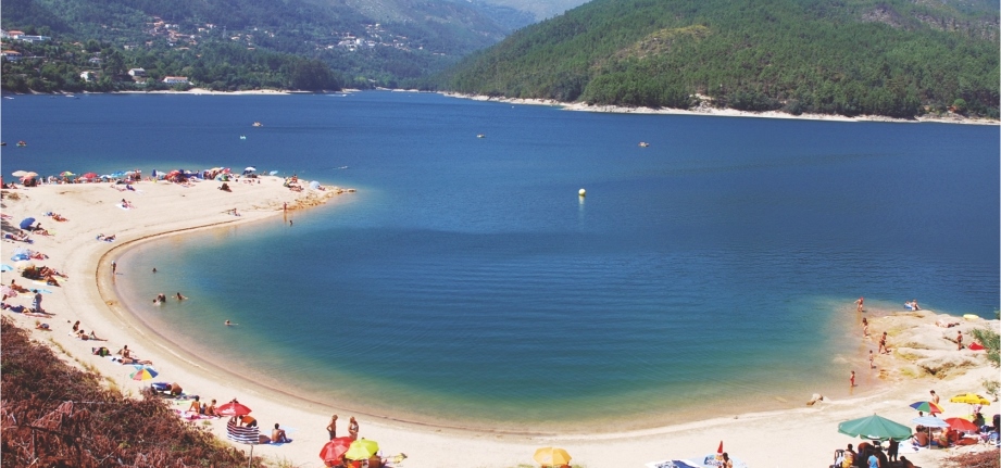 Alqueirão River Beach in Gerês in Portugal, distinguished with gold quality